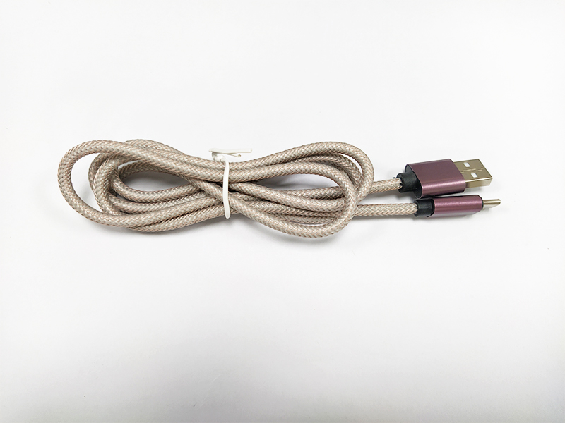 聯(lián)鑫德誠麻繩編織USB to Type-C數(shù)據(jù)線，5芯5A超級快充充電線